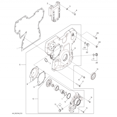 Group 44: Timing Gear Cover &amp;amp;amp; Water Pump, continued  第44組：正時(shí)齒輪蓋和水泵，&amp;amp;ldquo;GM93289,&amp;amp;rdquo;&amp;amp;ldquo;GM93285,&amp;amp;rdquo;&amp;amp;ldquo;GM9165
